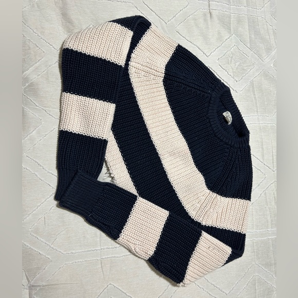J. Crew Men’s Striped Knit Sweater (Modified/Cropped) - Picture 1 of 6